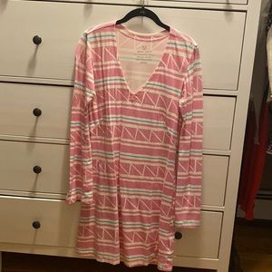 Pink mahi gold dress